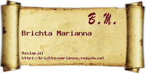 Brichta Marianna névjegykártya